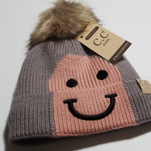 CC Kids Beanie Wear a Smile. Purple/Lavender - Picture 3 of 6
